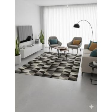 Imagem de Tapete para Sala 2,00x1,40 Moderno com Antiderrapante – Elegância e Conforto (Marrom)