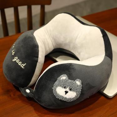 Imagem de Generic Belas Resiliência de Animais e Encostos de Cabeça Em Forma de Viagem para Agências de Viagens, Pelúcia Super Macia, para Almoçar No Intervalo de Almoço de Carro (Cerca de 30x30cm/11,8x11.8in)