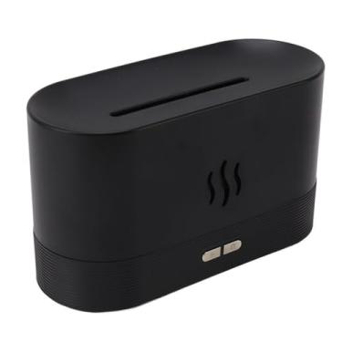 Imagem de Umidificador De Ar – Ar Difusor Eletrico Com Efeito De Chama, Difusor De óLeo Essencial E Luz(Preto)