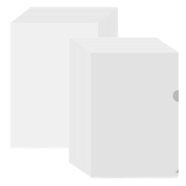 Imagem de 50 peças de pasta de documentos transparentes de plástico bolsos de projeto reutilizáveis de plástico retomar pastas de arquivo tipo L pastas de arquivo de plástico para folhas tamanho carta A4 31 x