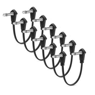 Imagem de Guitar Patch Cables Augioth 30 cm em forma de S, pacote com 6 unidades