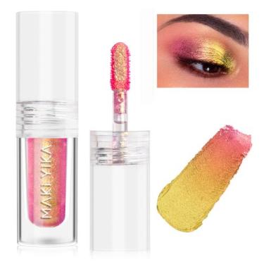 Imagem de Sombra de olhos com glitter MAKI YIKA Gold Liquid Multichrome 9 Ember