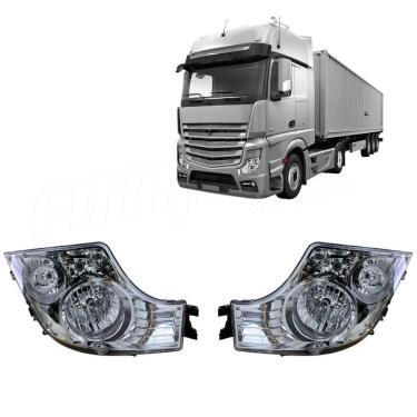 Imagem de Par Farol Principal Compatível Mercedes Actros Mp4 Após 2020