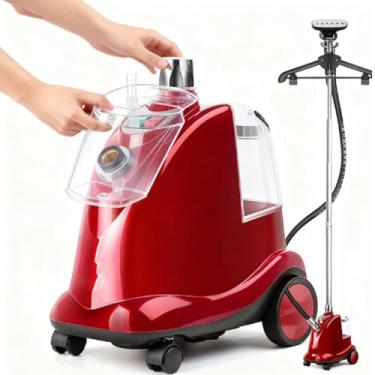 Imagem de Vaporizador de Roupas Doméstico 2000W, Ferro a Vapor Portátil com Depósito Destacável de 3L e 4 Níveis de Vapor, Adequado para Todos os Tecidos