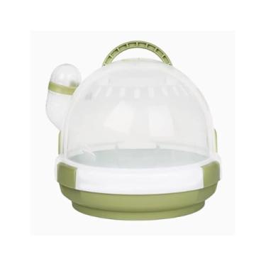 Imagem de Gaiola de pássaro para viagem para papagaios pequenos pássaros ao ar livre bolsa de pássaro portátil especial mini ninho de pássaro (verde)