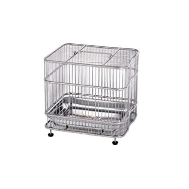 Imagem de Gaiola de pássaro Myna Thrush Budgerigar gaiola de pássaro de aço inoxidável quadrada pequena gaiola de aço inoxidável acessórios para gaiola de pássaro ninho de pássaro (tamanho: grande)