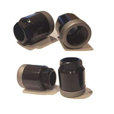 Imagem de Muzzys Conjunto de 4 porcas de montagem de haste de válvula de ar com sensor TPMS preto universal substitui 17-20206AK Dill 1090k 200k 1096 Schrader 20023 20036 serve para Acura Audi, Honda, BMW, Kia