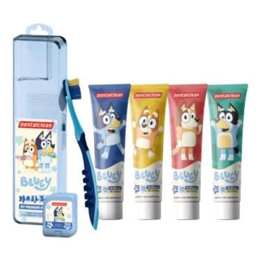Imagem de Kit Viagem Infantil Premium 3 em 1 Bluey - Dentalclean