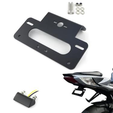 Imagem de Xitomer GSXR600 GSXR750 Tail Tidy, eliminador de para-lama para SUZUKI GSXR 600/750 L11 2011 2012 2013 2014 2015 2016 2017 2018 2019 2020, com luz de placa de licença de LED (preto)