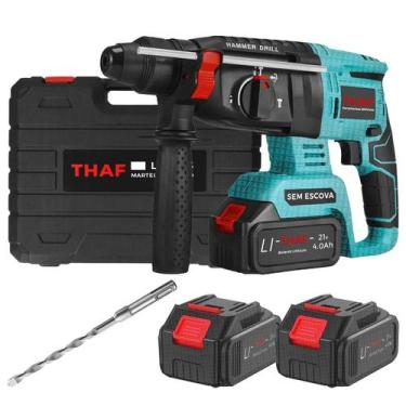 Imagem de Furadeira Martelete Thaf 21v Com Impacto E Baterias 4ah, Martelete Per