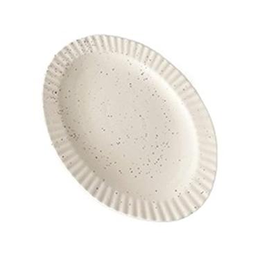 Imagem de Prato de serviço, prato oval, prato de cerâmica, prato de sobremesa sólido para casa, restaurante, cozinha, jantar, prato plano, macarrão, comida chinesa, comida ocidental, pratos foscos