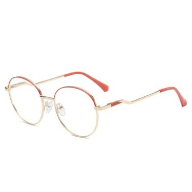 Imagem de Óculos de proteção para computador, armações de metal com lentes bloqueadoras de luz azul, tendência da moda, laranja e