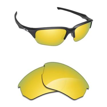 Imagem de Alphax Lentes de reposição espelhadas em ouro 24K não polarizadas para óculos de sol Oakley Flak Beta OO9363