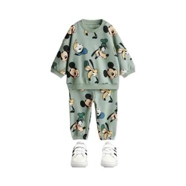 Imagem de Conjunto De Moletom Infantil Minnie Mickey De Manga Longa Para Primave