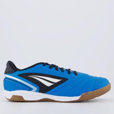 Imagem de Chuteira Penalty Brasil 70 Futsal Azul e Preta, 39