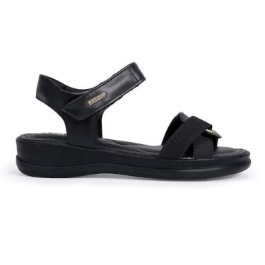 Imagem de Sandália Feminina Papete Ortopédica Leve Ajustável Confortável Via Ang