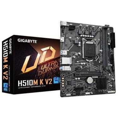 Imagem de Placa Mãe Gigabyte H510M K V2 LGA 1200, DDR4 até 64GB, M.2 NVMe, HDMI,