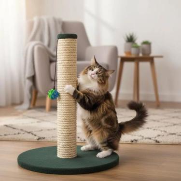 Imagem de Arranhador para Gato 44cm Base Estável Suportanto Brincadeiras Intensa