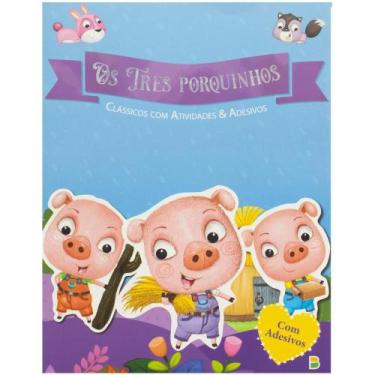 Imagem de Livro - Clássicos com Atividades & Adesivos: Três Porquinhos, Os