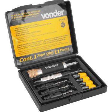 Imagem de Jogo De Ponteiras E Brocas Escareadoras 11 Peças 1/4 Vonder