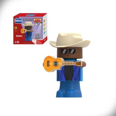Imagem de Blocos de Montar Violeiro Sertanejo Super Show 7 Peças Blocz