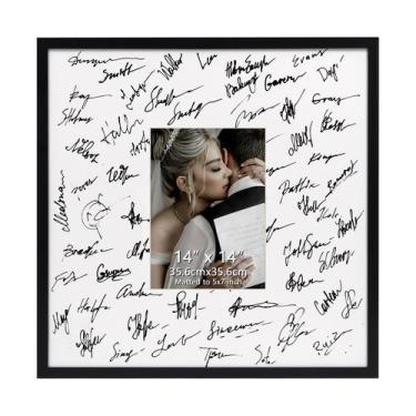 Imagem de Porta-retratos Hoikwo 14x14 preto para pendurar na parede