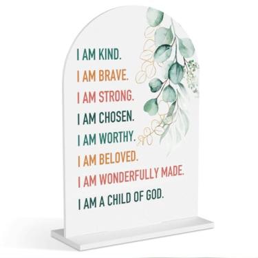 Imagem de Versículos bíblicos inspiradores decoração de mesa, decorações para quarto de menina adolescente, decoração de mesa cristã, versículo bíblico escritura placa acrílica igreja cristã sala de estar