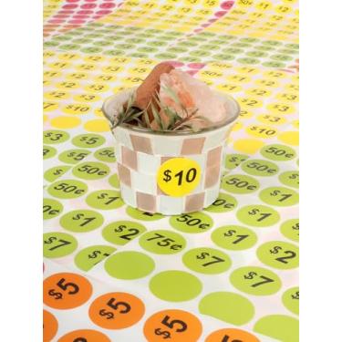 Imagem de 1400 adesivos de venda de garagem, etiquetas coloridas redondas de 4 x 4 cm, adesivos autoadesivos de preço de venda de quintal para varejo, mercado de pulgas ou vendas anuais da comunidade