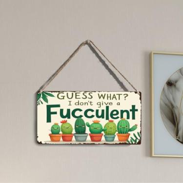Imagem de Placa de parede engraçada de cacto para jardim, decoração para amantes de plantas de jardinagem, presentes para mulheres, jardineiros, amantes de plantas, casa, quintal, quintal, estufa, jardim