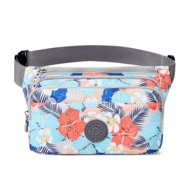 Imagem de Pochetes femininas modernas, bolsa de cintura de grande capacidade, bolsa de cinto, bolsa tiracolo portátil para celular, resistente à água, Estilo tropical, Mochila ajustável