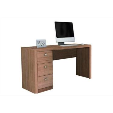 Imagem de Mesa Para Computador 3 Gavetas Me4102 Amêndoa - Tecno Mobili