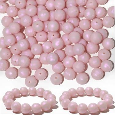 Imagem de 120 contas de silicone Richbunnys de 15 mm para fazer canetas e chaveiros, contas grandes para fabricação de colares e pulseiras, conjunto de contas de borracha sortidas (místico perolado)