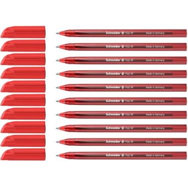 Imagem de Kit de Canetas Esferográficas, Compactor, Vizz Gelco, Média, Schneider, Vermelha, 10 Unidades