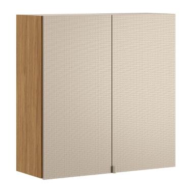 Imagem de Armário Aéreo Art 2 Portas 80 Cm Kit's Paraná Cor:freijó Soft