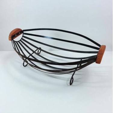 Imagem de Fruteira de mesa cesto para guardar frutas rústico (Grande)