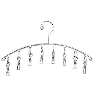 Imagem de Cabide de Roupas Com 8 Clipes de Aço Idável À Prova de Vento, Cabide de Roupas Para Pendurar Meias, Roupas de Bebê, Fraldas de Pano, Sutiãs, Toalha, Roupas Íntimas Gs