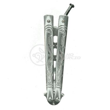 Imagem de Knife Silver Butterfly Prata Borboleta Dobrável De Aço