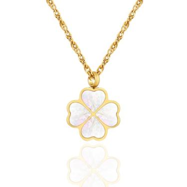 Imagem de XIUDA Colar de urna de trevo de quatro folhas para cinzas para mulheres, joia de cremação memorial para cinzas, colar de cinzas, pingente, Aço inoxidável, Sem Pedra Preciosa