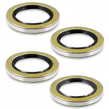 Imagem de Manioiity Pacote com 4 010-036-00 Vedação de graxa dupla ID 5.7 cm x OD 8.6 cm Compatível com Dexter Texcom Eixo Substitui 01003600 10-36 22333TB Trailer Hub Roda Vedação de graxa 2,358.7-3,175.1 kg