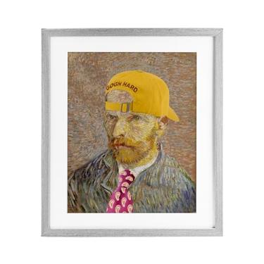 Imagem de Stupell Industries Van Gogh em chapéu amarelo impressão emoldurada preta sob vidro, design por Masters Redux, 16 x 13