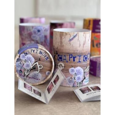 Imagem de Vela de jasmim perfumada Zodíaco em frasco de cerâmica reutilizável, 350 ml, (Capricórnio)