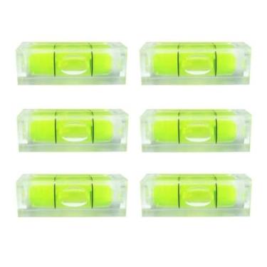 Imagem de Porta-chaves magnético pequeno nível de bolha 15 x 15 x 40 mm (0,59 x 0,59 x 1,57 pol.) Ferramenta de nivelamento pequeno