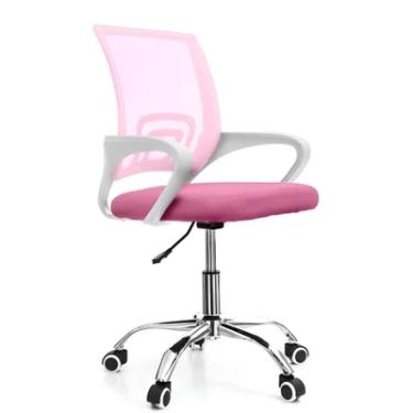 Imagem de Cadeira De Escritório Fortt Lisboa, Até 120Kg, Base Cromada, Com Rodinha, Rosa - Csf02-R