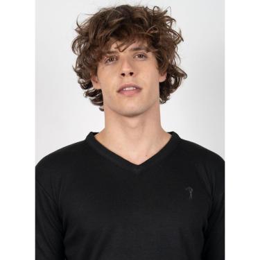 Imagem de Suéter Aleatory Gola V New Frame Preto-Masculino