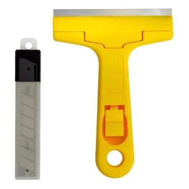 Imagem de Raspador Plano Para Tintas Piso Vidro Cerâmica Com 3 Lâminas