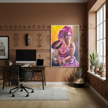 Imagem de Quadro Decorativo Oxum A Orixá Do Amor - 70X50Cm - Quadros On-Line