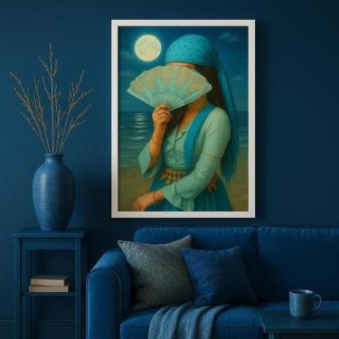 Imagem de Quadro Cigana Da Praia - ul 24X18Cm - Com Vidro - Quadros On-Line