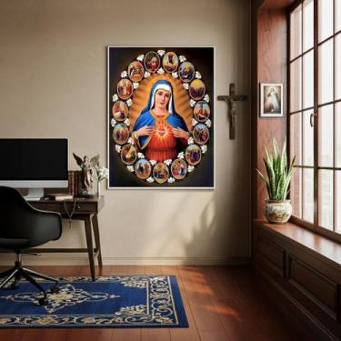 Imagem de Quadro Decorativo O Imaculado Coração De Maria - 70X50Cm - Quadros On-