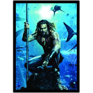 Imagem de Quadro Decorativo Cinema Filmes Aquaman Heróis Moldura G01 - Vital Qua