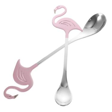 Imagem de 2 colheres de café criativas, colheres de sobremesa fofas para mexer e servir, utensílios de cozinha práticos para uso doméstico, sobremesas e bebidas